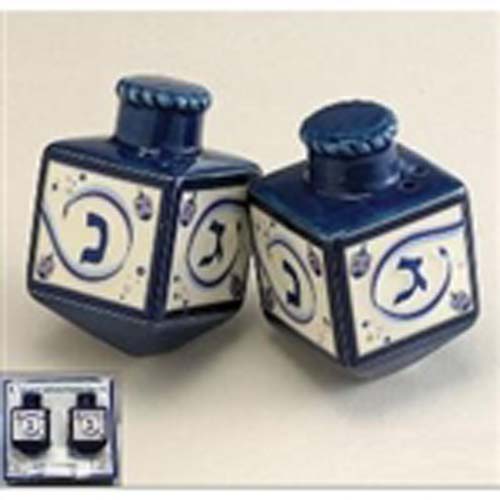 Dreidel Salt & Pepper Shakers Chanukah Ribbons