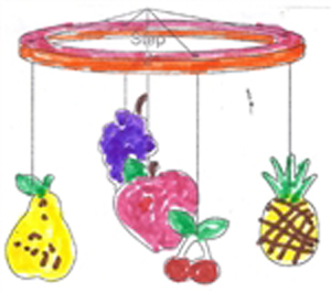 Sukkah Fruit Mobile Craft