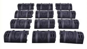 12 Pack Rail Covers -Black