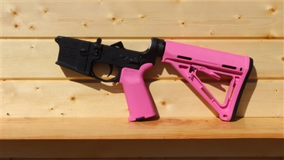 Red X Arms AR15 Lower Half Magpul MOE Carbine Stock -Pink
