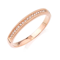 1/10ct diamond wedding band in 14K rose gold