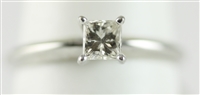 Princess cut Diamond Solitaire 1/3ct