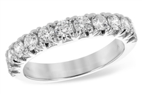 White Gold 1ct Diamond Straight Line Band