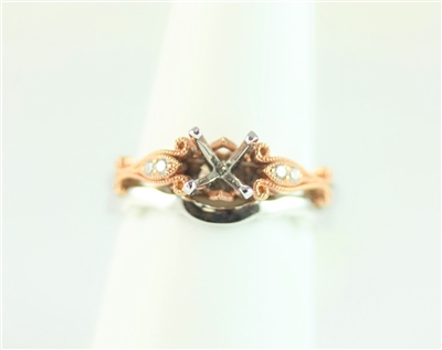 Victorian Engagement Set in Rose and White Gold