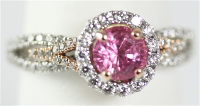 PINK SAPPHIRE LADIES RING, 14KTT GOLD