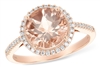 Pink Morganite and Diamond Ring