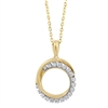 Circle Diamond Pendant  1/10ctw. 10K Yellow Gold