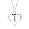 .06ct shimmering diamond pendant in 14K white gold