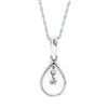 .07ct shimmering diamond pendant in 14K white gold suspended on 18" 14K white gold chain.