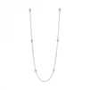 1/4ctw Diamond Station Necklace 14K White Gold