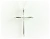 White Gold Cross with Diamond Accents