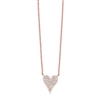 Diamond Heart Pendant in 10K Rose Gold  1/5ct tw