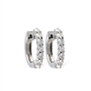1/2 carat diamond hoop earrings in 14k white gold