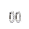 1/2 carat diamond hoop earrings in 14k white gold