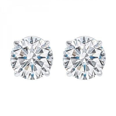 1/4ct Diamond Stud Earrings 14K White Gold