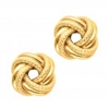Elegant love knot earrings in 14K yellow gold