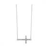 Sterling Silver & Diamond East West Cross