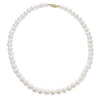 Freshwater Pearl Strand 7-7.5mm 14K Yellow Gold