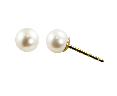 Classic Pearl Earrings 5-5.5mm in 14K