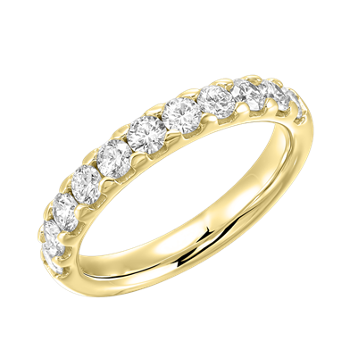 1CT Total Diamond Weight 14K Yellow Gold Band