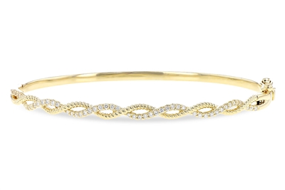 Diamond Bracelet .33ctw 14K Yellow Gold Bangle