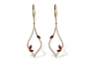 Ruby & Diamond Fashion Earrings 14K Yellow Gold