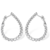 2CTW Diamond Hoop Earrings in 14K White Gold