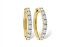 1 carat total  diamond weight  hoop earrings in 14k yellow gold