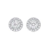 Diamond Stud Earrings w Halo