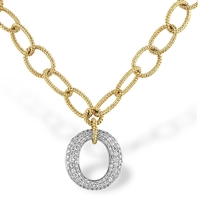 1ctw. PavÃ© Diamond Circle Pendant 14K Gold