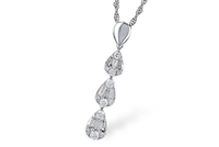 .40ctw Diamond Baguette Pendant in 14K White Gold