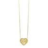 Gold Diamond Heart Pendant in Yellow Gold