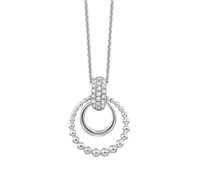 Diamond Circle Pendant .10ct tw. Sterling Silver
