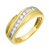 Gent's â€‹1/2ctw Diamond Band in 10K Yellow Gold