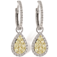 Two Tone PavÃ© Diamond Earring Drops