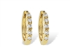.25ctw carat diamond hoop earrings in 14k yellow gold