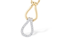 Diamond Pendant .18ctw. in 14K Two Tone Gold