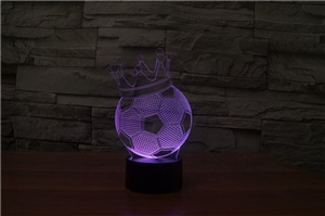Laser Lamp - Soccer Ball with Crown