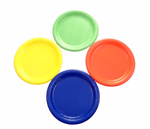 WeGlow 7" Paper Plates - Assorted Colors