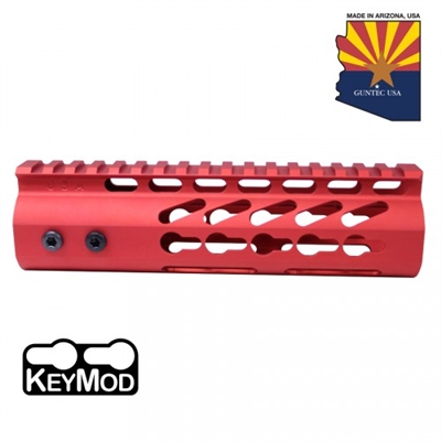 GUNTECH USA 7" ULTRA LW THIN KEYMOD "RED" RAIL