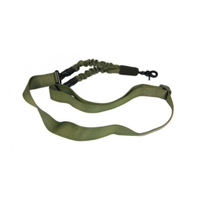 ONE POINT BUNGEE SLING "GREEN" WITH QD SNAP HOOK