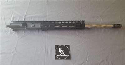 AR15 .223 WYLDE 16" SS SPRIAL FLUTED UPPER W/ 9" KEYMOD OR MLOK RAIL