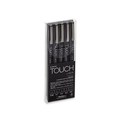 ShinHan TOUCH LINER Set of 5 Black [0.05, 0.1, 0.3, 0.5, 0.8mm]