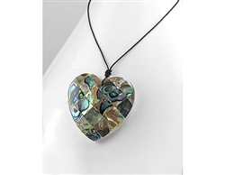 Abalone Shell Heart Shaped Necklace