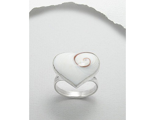 Nautilus Shell Heart Shaped Sterling Silver Ring (8)