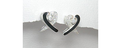 Cubic Zirconia Sterling Silver Stud Earrings