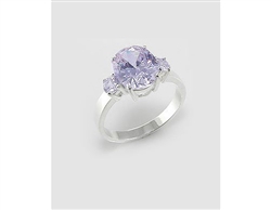 Lavender Cubic Zirconia Sterling Silver Ring (7)