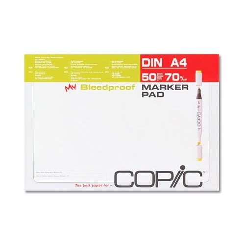 Copic Paper Bleed-proof Alcohol Marker Pad 11-3/4 x 8-1/4 Inch 50 Sheets Size A4