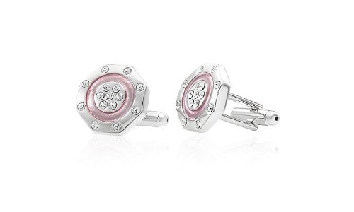 Cubic Zirconia Octagon Copper Cufflinks