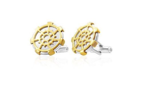 Two Tone Circles Stainless Steel Cufflinks